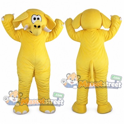Yellow Elephant Mascot Costume Yellow Elephant Mascot Costume