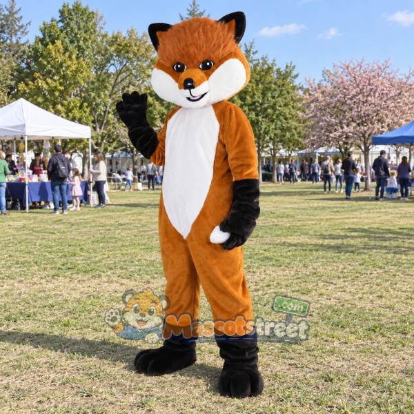 Orange Fox Mascot Costume