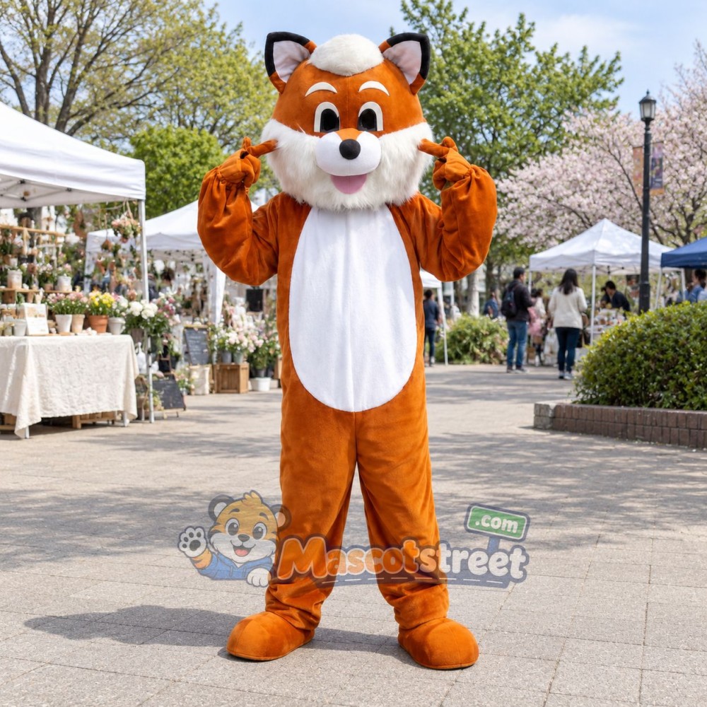 Orange Fox Mascot Costume Orange Fox Mascot Costume