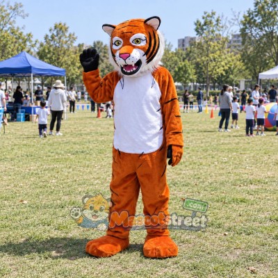 Orange Tiger Mascot Costume Orange Tiger Mascot Costume