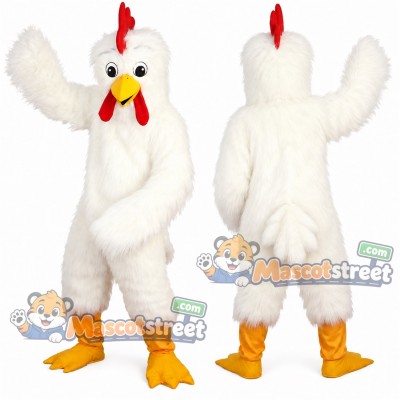 White Rooster Mascot Costume