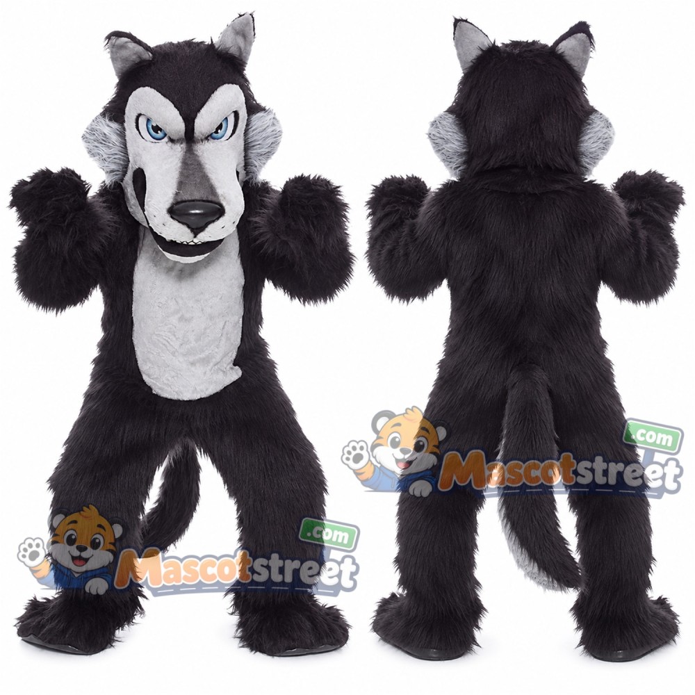 Black Wolf Mascot Costume