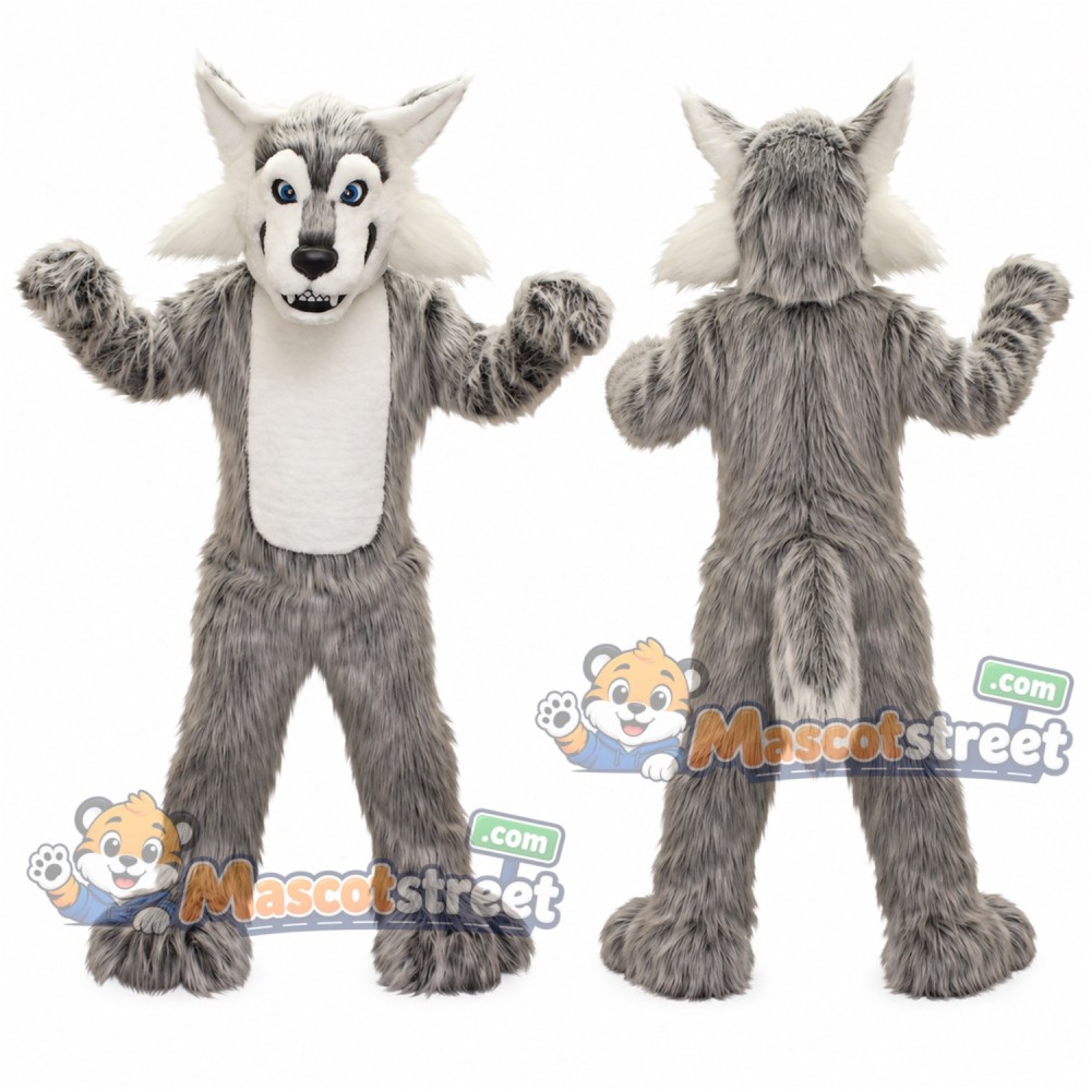 Gray Wolf Mascot Costume Gray Wolf Mascot Costume