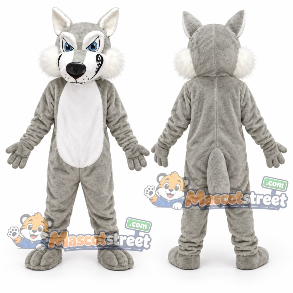 Gray Wolf Mascot Costume Gray Wolf Mascot Costume