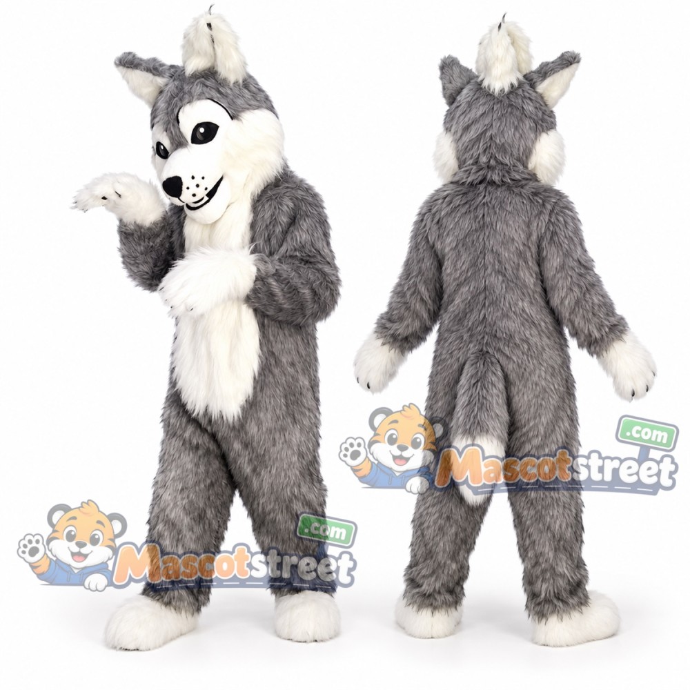 Gray Wolf Mascot Costume