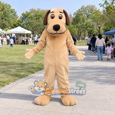 Tan Dog Mascot Costume Tan Dog Mascot Costume