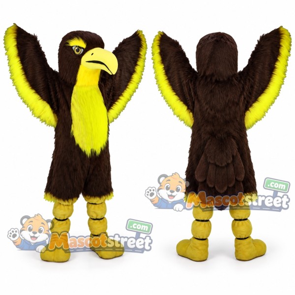 Brown Hawk Mascot Costume
