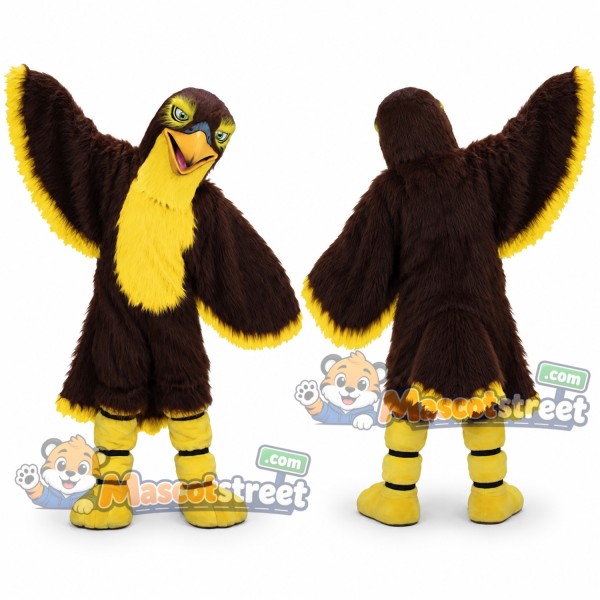 Brown Hawk Mascot Costume