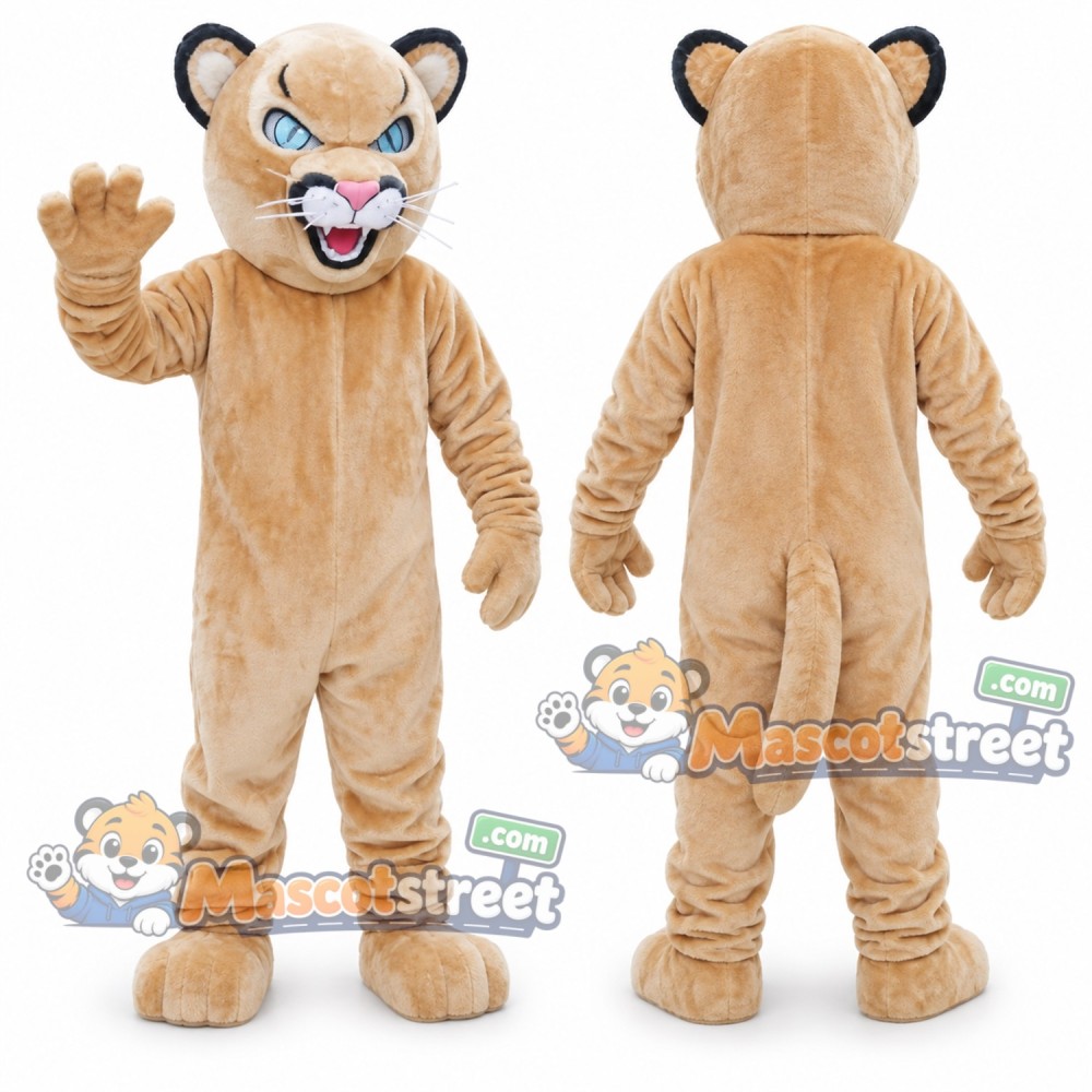 Tan Cougar Mascot Costume