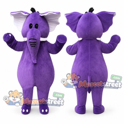 Purple Elephant Mascot Costume Purple Elephant Mascot Costume