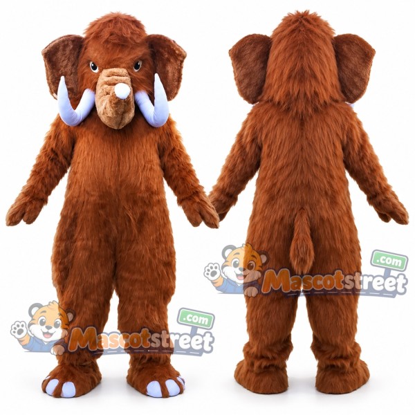 Brown Mammoth Mascot Costume