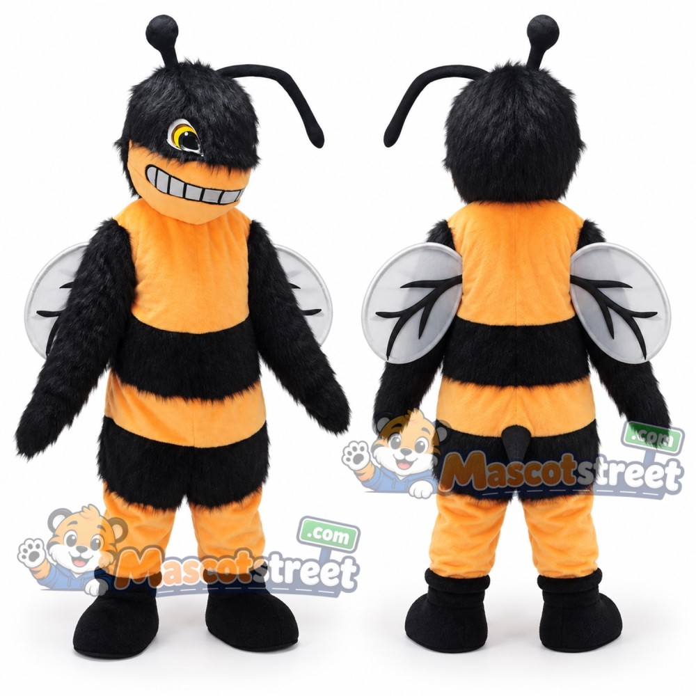 Orange and Black Insect Mascot Costume Orange and Black Insect Mascot Costume