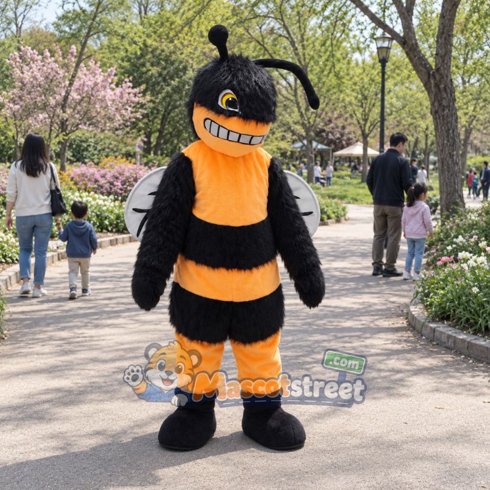 Orange and Black Insect Mascot Costume