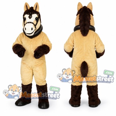 Tan Horse Mascot Costume Tan Horse Mascot Costume