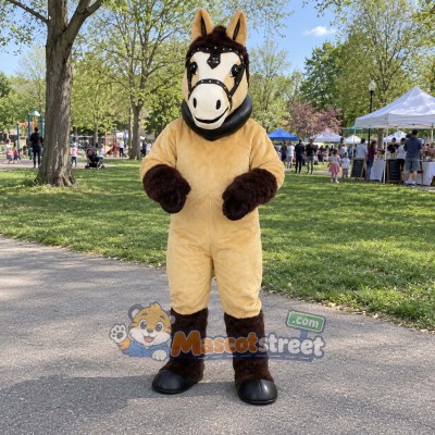 Tan Horse Mascot Costume