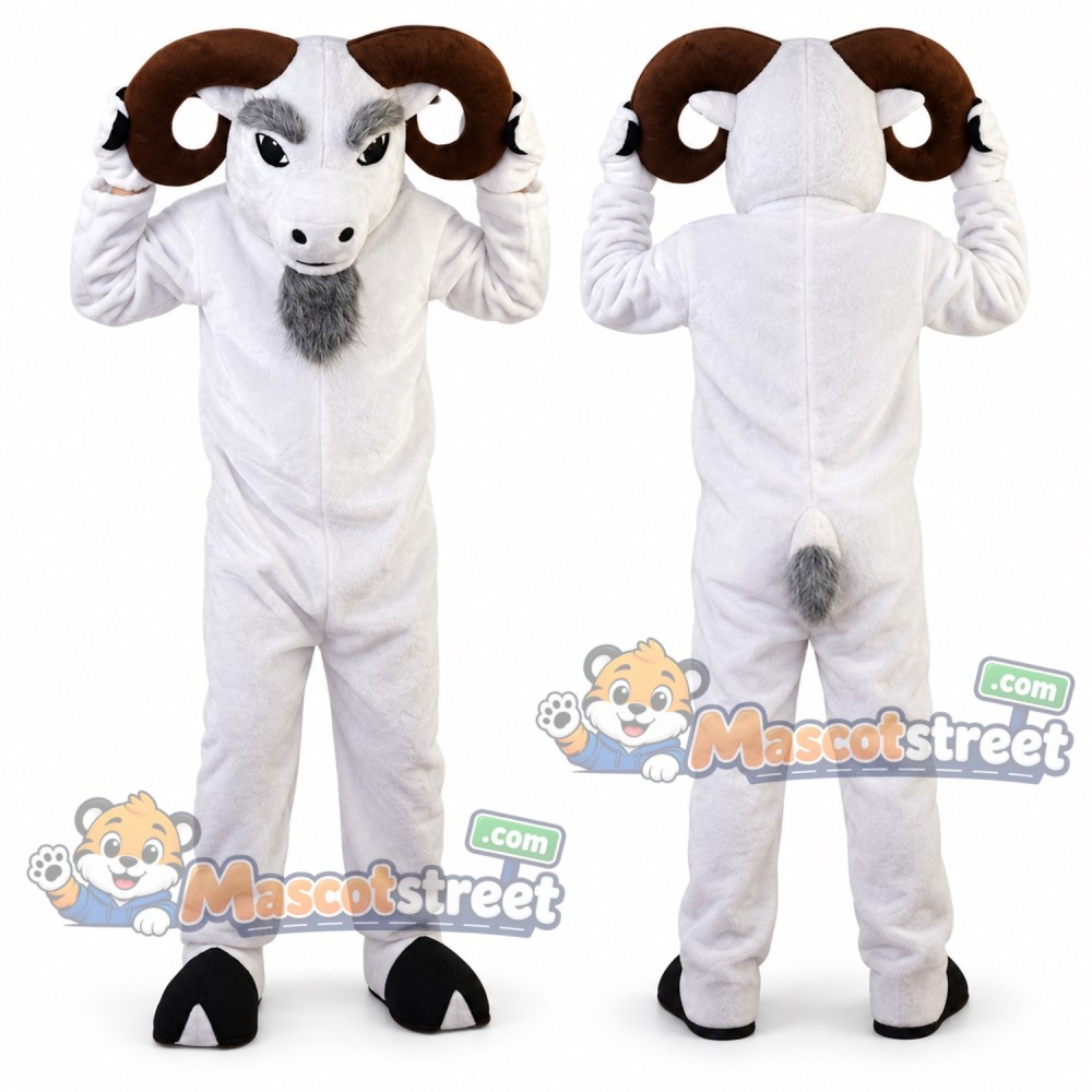 White Ram Mascot Costume
