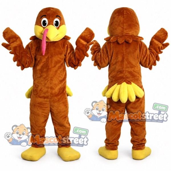 Brown Turkey Mascot Costume