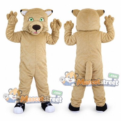 Tan Cougar Mascot Costume