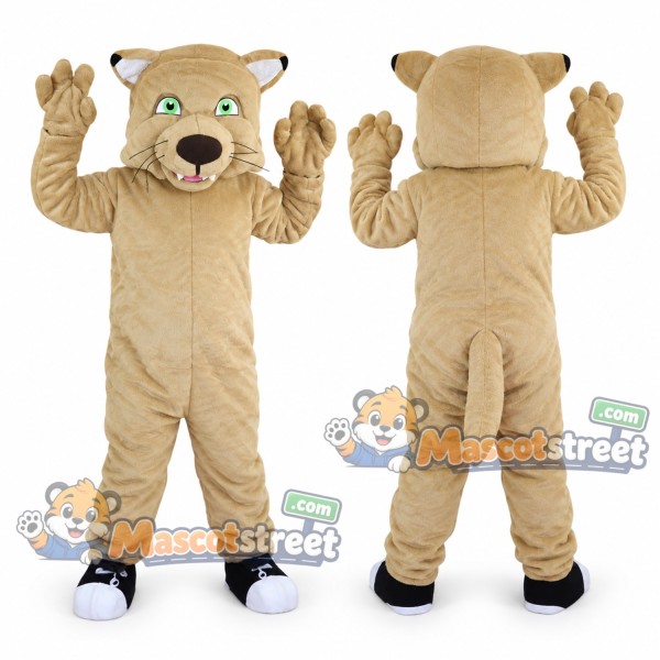 Tan Cougar Mascot Costume
