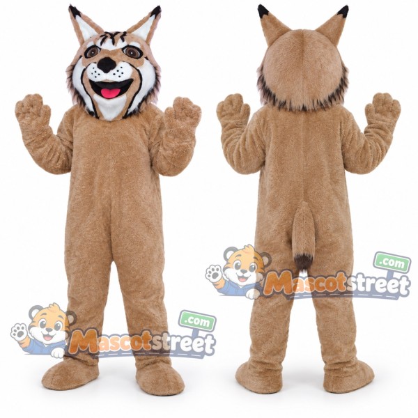 Brown Lynx Mascot Costume