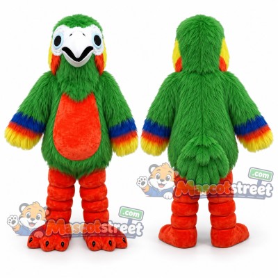 Green Parrot Mascot Costume Green Parrot Mascot Costume