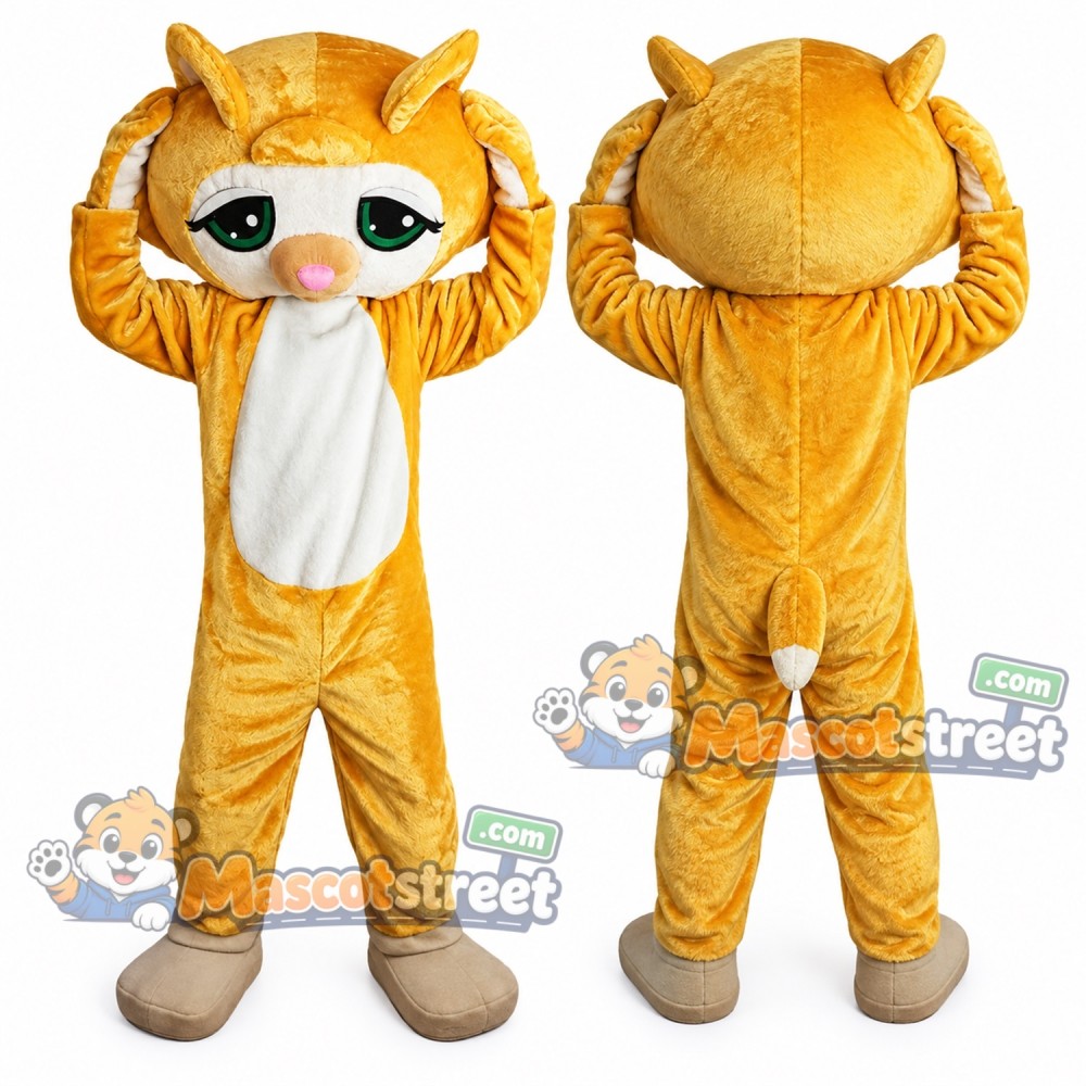 Yellow Cat Mascot Costume