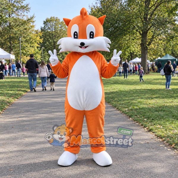 Orange Fox Mascot Costume