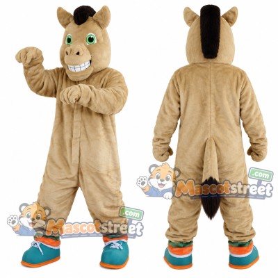 Tan Horse Mascot Costume Tan Horse Mascot Costume