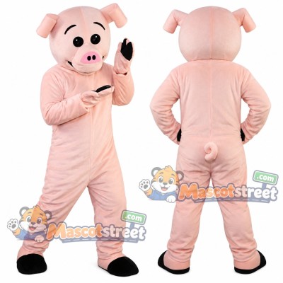 Pink Pig Mascot Costume Pink Pig Mascot Costume