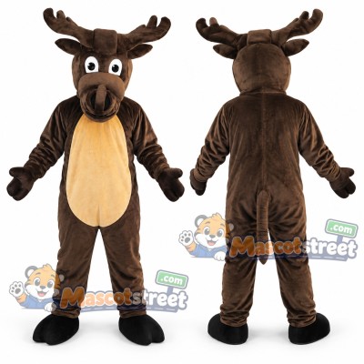 Brown Moose Mascot Costume Brown Moose Mascot Costume