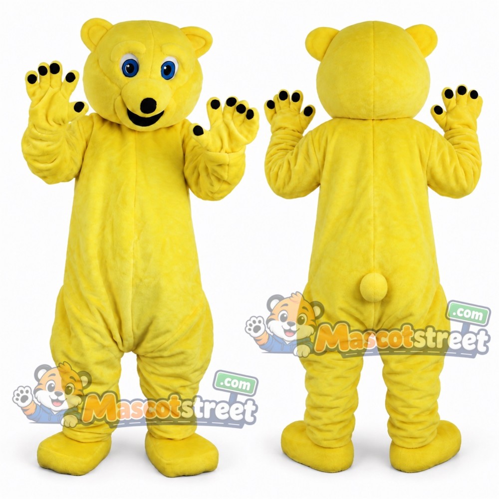 Yellow Bear Mascot Costume Yellow Bear Mascot Costume