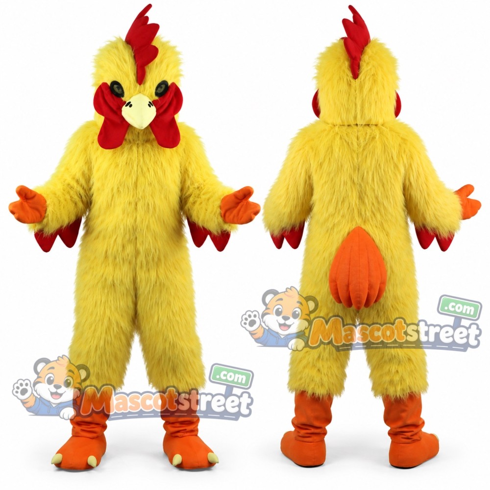 Yellow Rooster Mascot Costume Yellow Rooster Mascot Costume