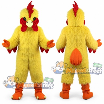Yellow Rooster Mascot Costume Yellow Rooster Mascot Costume