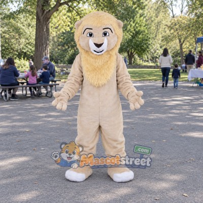 Tan Lion Mascot Costume Tan Lion Mascot Costume