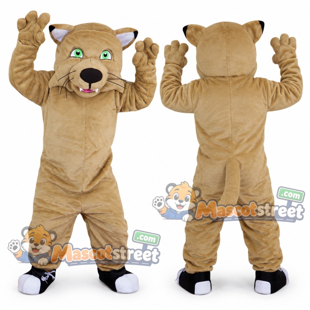 Tan Cougar Mascot Costume