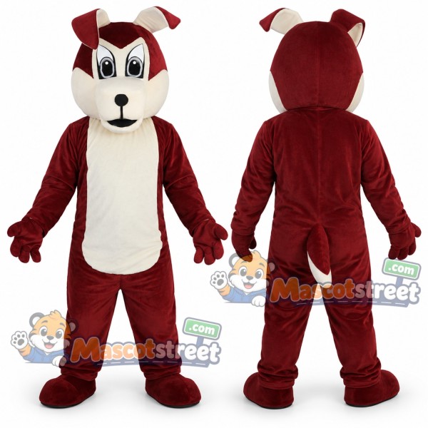 Burgundy Dog Mascot Costume