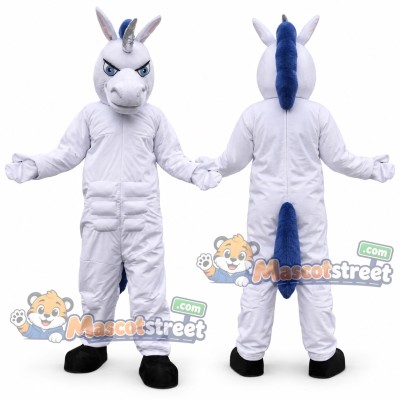 White Unicorn Mascot Costume White Unicorn Mascot Costume
