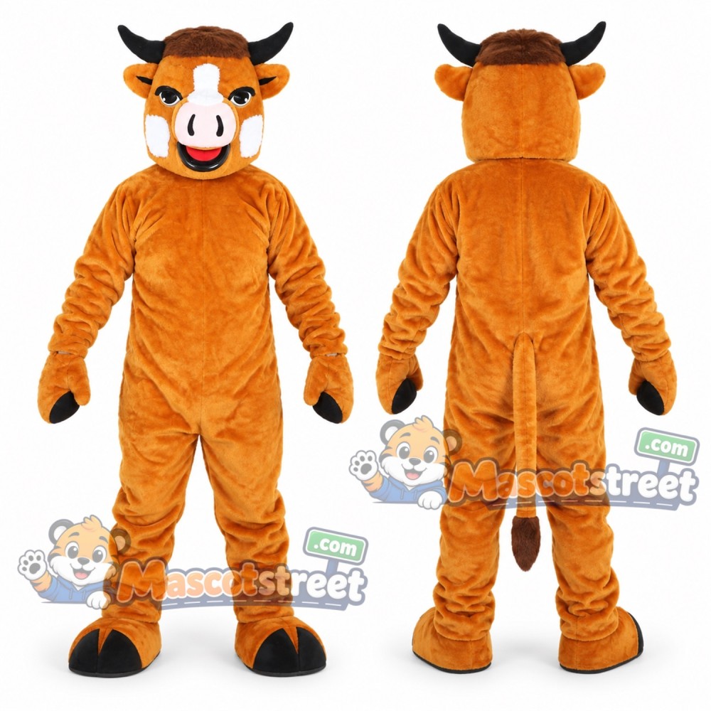 Orange Bull Mascot Costume Orange Bull Mascot Costume