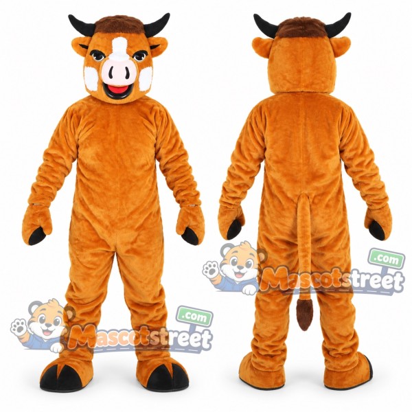 Orange Bull Mascot Costume