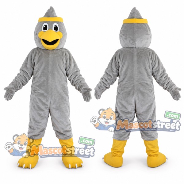 Gray Bird Mascot Costume