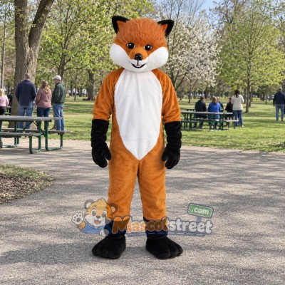 Orange Fox Mascot Costume Orange Fox Mascot Costume