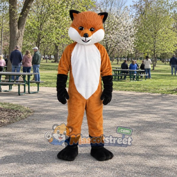 Orange Fox Mascot Costume