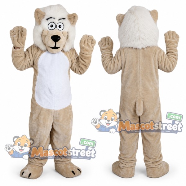 Tan Lion Mascot Costume