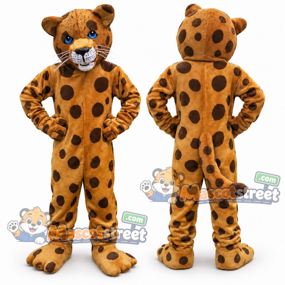 Brown Leopard Mascot Costume Brown Leopard Mascot Costume