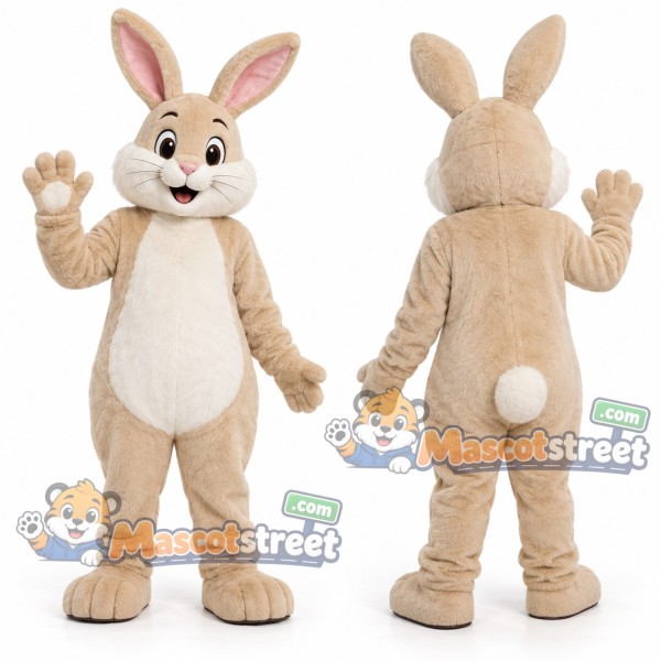 Tan Rabbit Mascot Costume