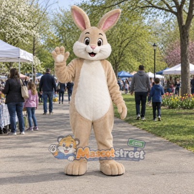 Tan Rabbit Mascot Costume