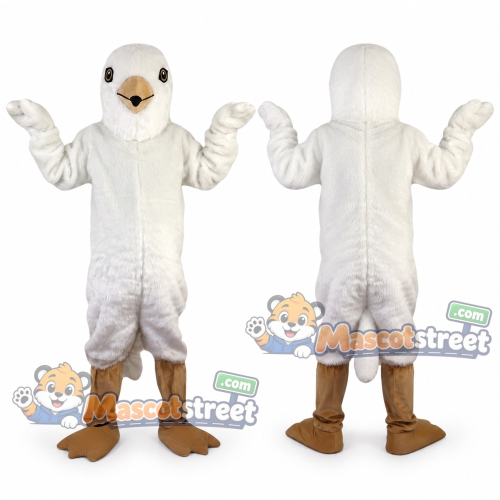 White Pigeon Mascot Costume White Pigeon Mascot Costume