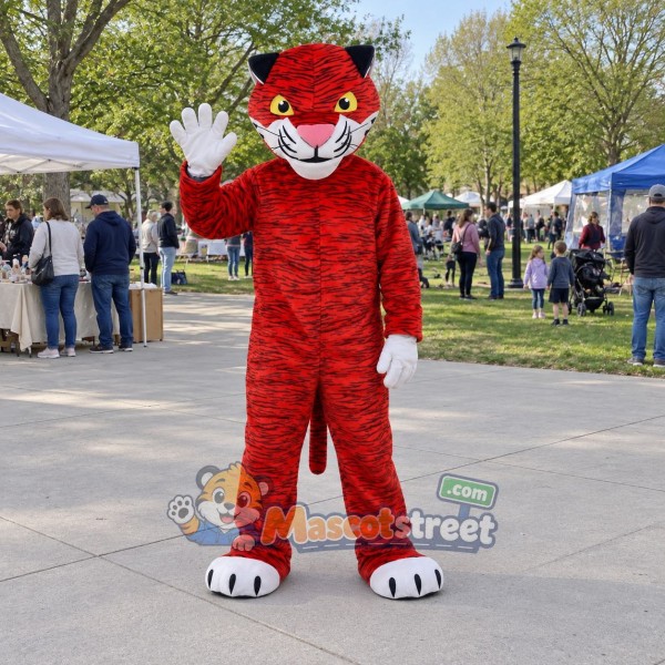 Red Tiger Mascot Costume