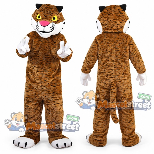 Brown Tiger Mascot Costume