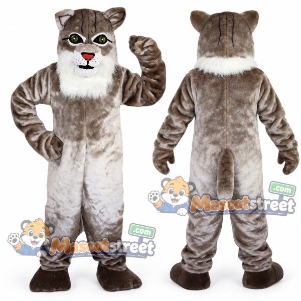 Gray Wildcat Mascot Costume